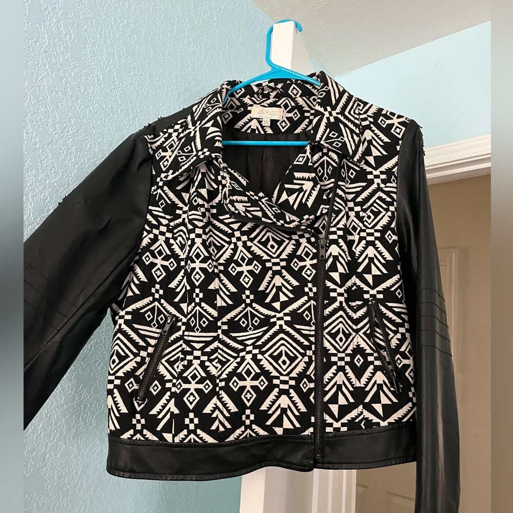 Leather/fabric jacket.